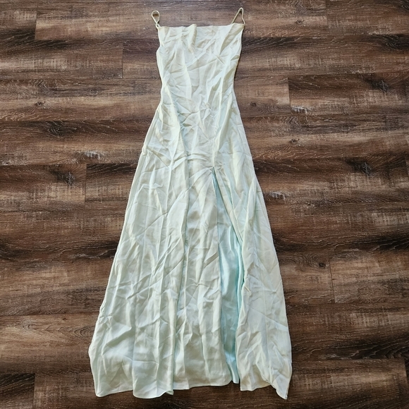 Jonathan Simkhai Finley Gown In Salt Water Size 2 - Picture 6 of 16